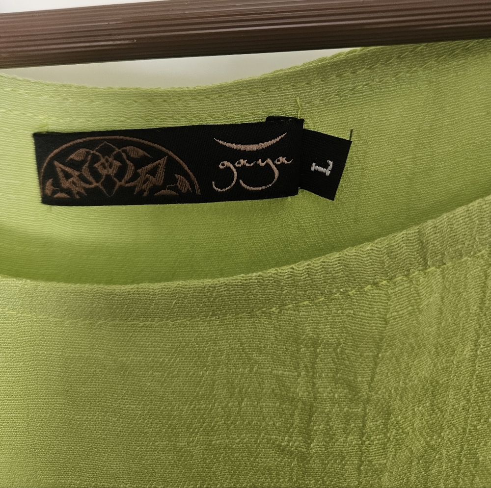 Gaya Lime Green Flowy Blouse Xl View 2